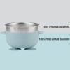 imagePandaEar 3 Pack Stainless Steel Baby Suction Bowls NonSlip Child Food Bowl with Silicone Sleeve for Kids Toddlers Infants Unbreakable ampamp Mess Free