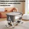 imagePandaEar Foldable Baby Bassinet Bedside Sleeper Portable Crib with Wheels ampamp Diaper Changing Table Adjustable Height Infant Bed CoSleeper for Newborns Breathable Mesh
