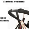 imagePandaEar 2 Pack Stroller Hooks 63quot Large Carabiner Clips for Mommy Heavy Duty Stroller Accessories for Hanging Diaper Bags Groceries ampamp Shopping Bags