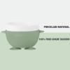 imagePandaEar 3 Pack Ceramic Baby Bowls with Silicone Sleeves  NonSlip Suction Base Microwave ampamp Dishwasher Safe Toddler Bowls  BPA Free Baby Feeding Bowls Set BlueGreenBeige