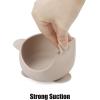 imagePandaEar 3 Pack Silicone Suction Baby Bowls ampamp 3 Baby Feeding Spoons  NonSlip Stay Put Bowls ampamp Soft Silicone First Stage Spoons for Toddlers BPAFree Baby Led Weaning Set Pink Rose LinenLinen Brown Tan