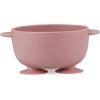 imagePandaEar 3 Pack Silicone Suction Baby Bowls ampamp 3 Baby Feeding Spoons  NonSlip Stay Put Bowls ampamp Soft Silicone First Stage Spoons for Toddlers BPAFree Baby Led Weaning Set Pink Rose LinenPink Rose Linen