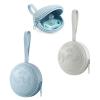 imagePandaEar 4 Pack Pacifier Holder Case Set 2 Pack Silicone Portable Travel Pacifier Pouch ampamp 2 Pack Silicone Baby Cutlery Holder Bags BPA Free Universal Accessories Holders Light BlueGrey