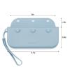 imagePandaEar 4 Pack Pacifier Holder Case Set 2 Pack Silicone Portable Travel Pacifier Pouch ampamp 2 Pack Silicone Baby Cutlery Holder Bags BPA Free Universal Accessories Holders Light BlueGrey