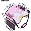 imagePandaEar Kids Travel Tray for Car Seat Unicorn Lap Tray for Girls with Tablet Holder Snack Storage ampamp Cup Holder Road Trip Table for Toddler Activities Drawing