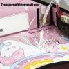 imagePandaEar Kids Travel Tray for Car Seat Unicorn Lap Tray for Girls with Tablet Holder Snack Storage ampamp Cup Holder Road Trip Table for Toddler Activities Drawing