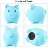 imagePandaEar Piggy Bank Unbreakable Cute Plastic Coin Bank for Boys ampamp Girls Large Money Saving Bank Shatterproof Pig Money Box Fun Gift for Children Birthday Christmas Halloween BlueBlue