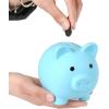 imagePandaEar Piggy Bank Unbreakable Cute Plastic Coin Bank for Boys ampamp Girls Large Money Saving Bank Shatterproof Pig Money Box Fun Gift for Children Birthday Christmas Halloween BlueBlue