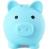 imagePandaEar Piggy Bank Unbreakable Cute Plastic Coin Bank for Boys ampamp Girls Large Money Saving Bank Shatterproof Pig Money Box Fun Gift for Children Birthday Christmas Halloween BlueBlue