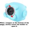 imagePandaEar Piggy Bank Unbreakable Cute Plastic Coin Bank for Boys ampamp Girls Large Money Saving Bank Shatterproof Pig Money Box Fun Gift for Children Birthday Christmas Halloween BlueBlue