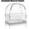 imagePandaEar Pop Up Crib Tent to Keep Baby from Climbing Out Breathable Crib Net Mesh Canopy Babies Crib Cover with Zipper Easy Installation