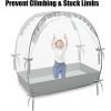 imagePandaEar Pop Up Crib Tent to Keep Baby from Climbing Out Breathable Crib Net Mesh Canopy Babies Crib Cover with Zipper Easy Installation