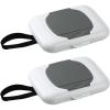 imagePandaEar 2 Pack Portable Baby Wipes Dispenser  Refillable Wet Wipe Case with Secure Lid and Carrying Strap for Travel Diaper Bag Car and Nursery