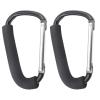 imagePandaEar 2 Pack Stroller Hooks 63quot Large Carabiner Clips for Mommy Heavy Duty Stroller Accessories for Hanging Diaper Bags Groceries ampamp Shopping Bags