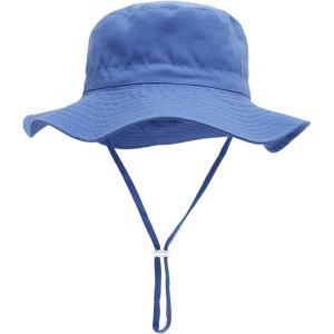 imagePandaEar Baby Sun Hat Toddler Bucket Hat for Boys GirlsBlue