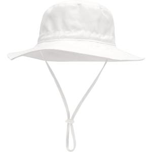 imagePandaEar Baby Sun Hat Toddler Bucket Hat for Boys GirlsWhite