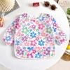 imagePandaEar 3 Pack Long Sleeve Baby Bibs Waterproof Full Sleeve Bib for Toddlers Adjustable Fit for Ages 636 Months