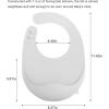 imagePandaEar 3 Pack Super Light Silicone Baby Bib for Boys Girls Waterproof Baby Bibs with Pocket Food Catcher Soft Adjustable Silicone Feeding Bibs