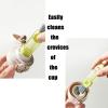 imagePandaEar 3 in 1 Cup Lid Gap Cleaning Brush Set Multifunctional jar lids Cleaning Tools Home Kitchen Crevice Brush Tools GreenBluePink