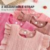 imagePandaEar 4 Pack Muslin Baby Bibs Absorbent Bandana Drool Bibs for Girls Soft Cotton Adjustable Teething ampamp Feeding Bib for Newborns ampamp Toddlers
