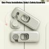 imagePandaEar 5 Pack Child Proof Refrigerator Lock Baby Safety Fridge ampamp Freezer Door Latches with Adhesive Baby Safety Locks for Cabinets Cupboard Ovens