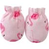 imagePandaEar 6 Pairs Newborn Baby No Scratch Mittens 100 Cotton Elastic Wrist Gloves for baby Girls 06 Months