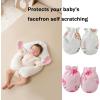imagePandaEar 6 Pairs Newborn Baby No Scratch Mittens 100 Cotton Elastic Wrist Gloves for baby Girls 06 Months