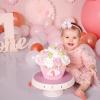imagePandaEar Birthday Hair Bow for Baby Girls 1 2 3 4 5 6 Years Pink Sprinkle Decorations Confetti Hair Accessories for Birthday Party Photoshoot Pink1Pink