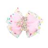 imagePandaEar Birthday Hair Bow for Baby Girls 1 2 3 4 5 6 Years Pink Sprinkle Decorations Confetti Hair Accessories for Birthday Party Photoshoot Pink1Pink