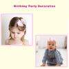 imagePandaEar Birthday Hair Bow for Baby Girls 1 2 3 4 5 6 Years Pink Sprinkle Decorations Confetti Hair Accessories for Birthday Party Photoshoot Pink1Pink