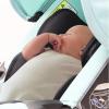 imagePandaEar Universal Stroller Pad Breathable ampamp Adjustable Car Seat Liner NonSlip Infant Pushchair Pad for Fits Strollers Car Seat Black