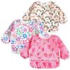 imagePandaEar 3 Pack Long Sleeve Baby Bibs Waterproof Full Sleeve Bib for Toddlers Adjustable Fit for Ages 636 Months