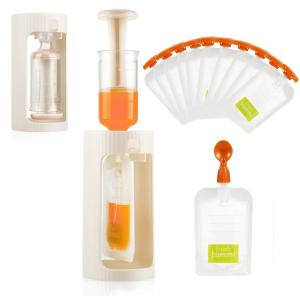 imagePandaEar Squeeze Station for Baby Puree Food Storage Baby Food Pouch Filling Maker with 10 Pcs Pouches Pouch Filling Station for Infant and Toddlers