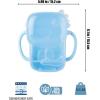 imagePandaEar 2 Pack Squeeze Proof Food Pouch Holder for Toddlers  SpillProof Baby Pouch Holder with Handles  Fits Most Food Pouches ampamp Juice Boxes Dinosaur Design BlueGreen