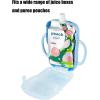 imagePandaEar 2 Pack Squeeze Proof Food Pouch Holder for Toddlers  SpillProof Baby Pouch Holder with Handles  Fits Most Food Pouches ampamp Juice Boxes Dinosaur Design BlueGreen