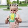 imagePandaEar 2 Pack Squeeze Proof Food Pouch Holder for Toddlers  SpillProof Baby Pouch Holder with Handles  Fits Most Food Pouches ampamp Juice Boxes Dinosaur Design BlueGreen