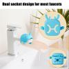 imagePandaEar 3 Pack Faucet Extender for Toddlers Sink Extenders Baby Hand Washing Water Spout Extender for Bathroom Sink Kitchen PinkBlueGreen