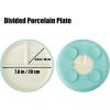 imagePandaEar 3 Pack Porcelain Toddler Plates with Silicone Sleeves  78quot Divided Kids Plates  Microwave ampamp Dishwasher Safe  NonSlip BPAFree BeigeMintPinkBeigeMintPink