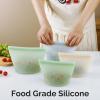 imagePandaEar 3 Pack Reusable Silicone Food Storage Bags Sandwich Snack Bags Leakproof BPA Free Dishwasher Safe Food Storage Bags for Snacks Fruits Vegetables