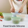 imagePandaEar 4 Pack Reusable Silicone Food Storage Bags Leakproof StandUp Freezer Bags Microwave ampamp Dishwasher Safe for Meal Prep Snacks Baby Food  2 Large 34 oz  2 Medium 17 oz