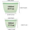 imagePandaEar 4 Pack Reusable Silicone Food Storage Bags Leakproof StandUp Freezer Bags Microwave ampamp Dishwasher Safe for Meal Prep Snacks Baby Food  2 Large 34 oz  2 Medium 17 oz