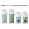 imagePandaEar 4 Pack Silicone Sleeves for Philips Avent Natural Glass Baby Bottles 2 x 4oz ampamp 2 x 8oz BPAFree Shatterproof Covers Heat Resistant AntiSlip Grip Fits 4oz and 8oz Avent Glass Bottles