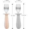 imagePandaEar 6 Pack Baby Forks for Self Feeding  Stainless Steel Tips ampamp Silicone Handle Baby Utensils for Toddlers ampamp Kids  BPAFree Easy Grip Dishwasher Safe Feeding Forks for Baby Led Weaning