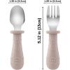 imagePandaEar 6in1 Stainless Steel Baby Feeding Set  Divided Suction Plate Bowl Sippy Cup with Straw Bib Spoon ampamp Fork  BPAFree Toddler Feeding Essentials for SelfFeeding Pink