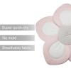 imagePandaEar Baby Bath Pad for Infant Newborn  Soft Flower 5 Petals for Sink Bathtub Essentials Shower Gift GreyPink