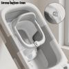 imagePandaEar Baby Bath Seat for 6 Months ampamp Up NonSlip Toddler Bath Chair with Temperature Display 4 Suction Cups ampamp Soft Cushion Infant Bathtub Seat for Sitting Up Gray