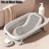 imagePandaEar Baby Bath Support Foldable Infant Bathtub for Newborn Babies 06 Months Soft Sink Baby Bath Tub GreyGrey