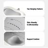 imagePandaEar Baby Bath Support Foldable Infant Bathtub for Newborn Babies 06 Months Soft Sink Baby Bath Tub GreyGrey
