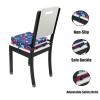 imagePandaEar Toddler Booster Seat for Dining Table Portable Increasing Booster Cushion for Kids Double Strap SafetyPU AntiScratch NonSlip Bottom Blue