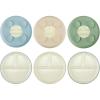 imagePandaEar 3 Pack Porcelain Toddler Plates with Silicone Sleeves  78quot Divided Kids Plates  Microwave ampamp Dishwasher Safe  NonSlip BPAFree BeigeMintPinkBrownBlueGreen